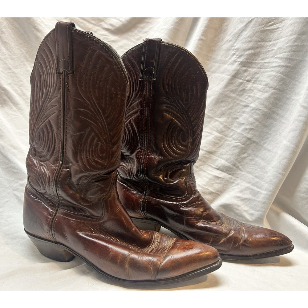 VTG Code West Brown Western Cowboy Boots Womens 9 Boho Hippie Festival Indie